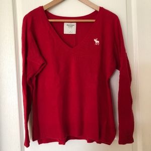 Abercrombie and Fitch Red Sweater
